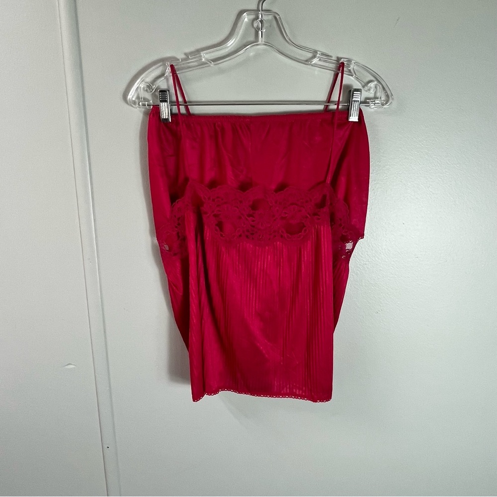 Vintage Interludes by Cira Union Made Lingerie Hot Pink Night Set Size M